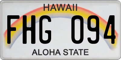 HI license plate FHG094