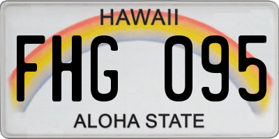 HI license plate FHG095