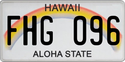 HI license plate FHG096