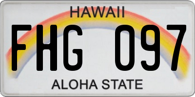 HI license plate FHG097
