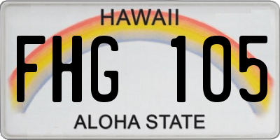 HI license plate FHG105