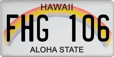 HI license plate FHG106