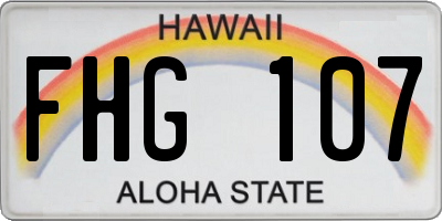 HI license plate FHG107