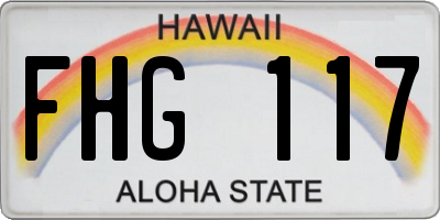 HI license plate FHG117