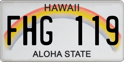 HI license plate FHG119