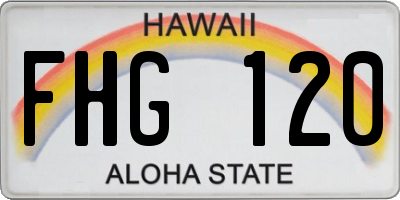 HI license plate FHG120