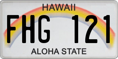 HI license plate FHG121