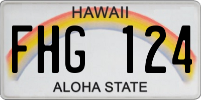 HI license plate FHG124