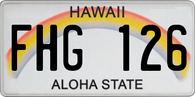 HI license plate FHG126