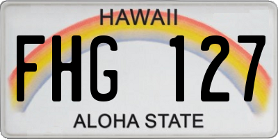 HI license plate FHG127