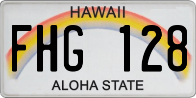 HI license plate FHG128
