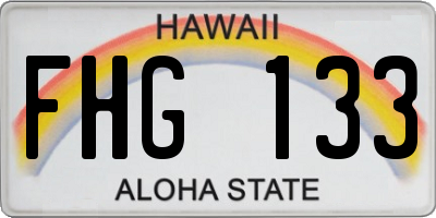 HI license plate FHG133