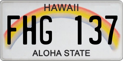 HI license plate FHG137