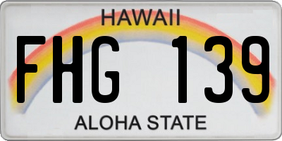 HI license plate FHG139