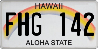 HI license plate FHG142
