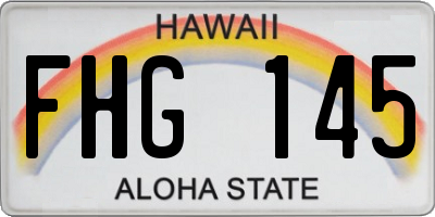 HI license plate FHG145