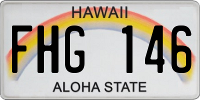 HI license plate FHG146