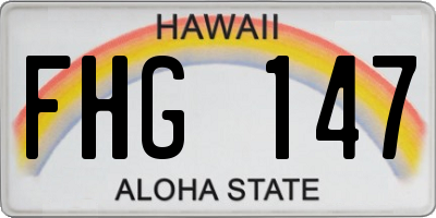 HI license plate FHG147