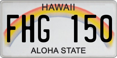 HI license plate FHG150