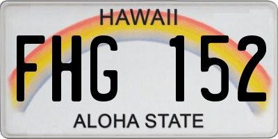HI license plate FHG152