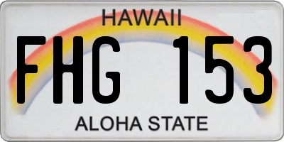 HI license plate FHG153