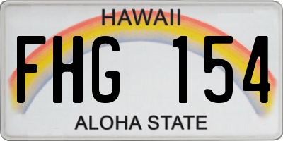 HI license plate FHG154