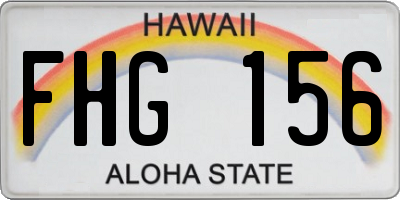 HI license plate FHG156