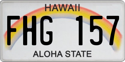 HI license plate FHG157