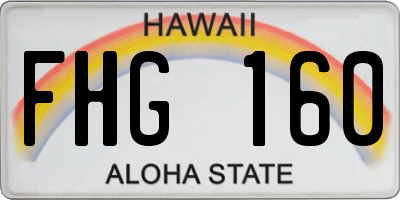HI license plate FHG160