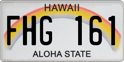 HI license plate FHG161