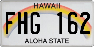 HI license plate FHG162