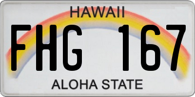 HI license plate FHG167