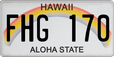 HI license plate FHG170