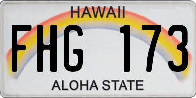 HI license plate FHG173