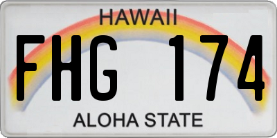HI license plate FHG174