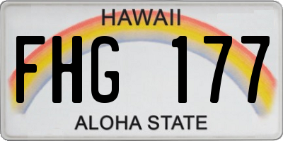 HI license plate FHG177