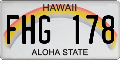 HI license plate FHG178