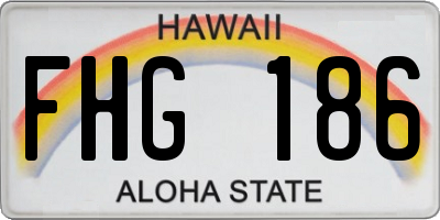 HI license plate FHG186