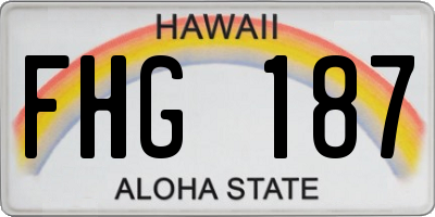 HI license plate FHG187