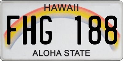 HI license plate FHG188