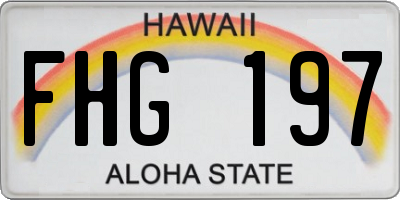 HI license plate FHG197