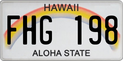 HI license plate FHG198