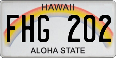 HI license plate FHG202
