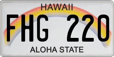 HI license plate FHG220