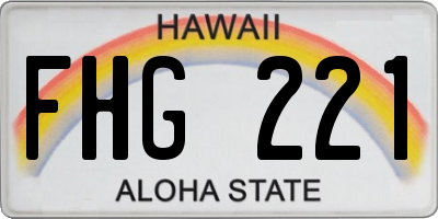 HI license plate FHG221