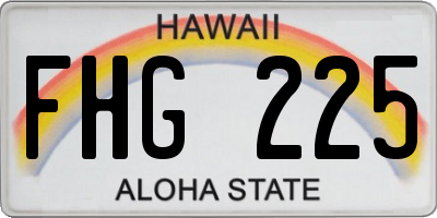 HI license plate FHG225