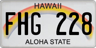 HI license plate FHG228