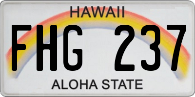 HI license plate FHG237