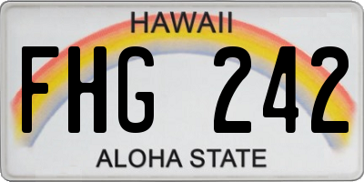 HI license plate FHG242