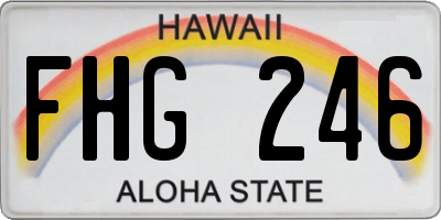 HI license plate FHG246